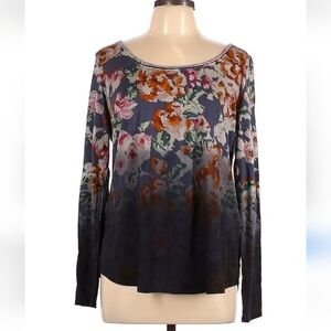 Anthropologie Pure & Good Floral Print Long Sleeve Top, Size XS